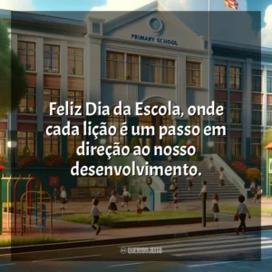 Feliz Dia da Escola, onde cada lição é um passo em direção ao nosso desenvolvimento. Dia da Escola