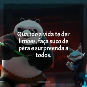 Quando a vida te der limões, faça suco de pêra e surpreenda a todos. Kung Fu Panda 4 (Filme)