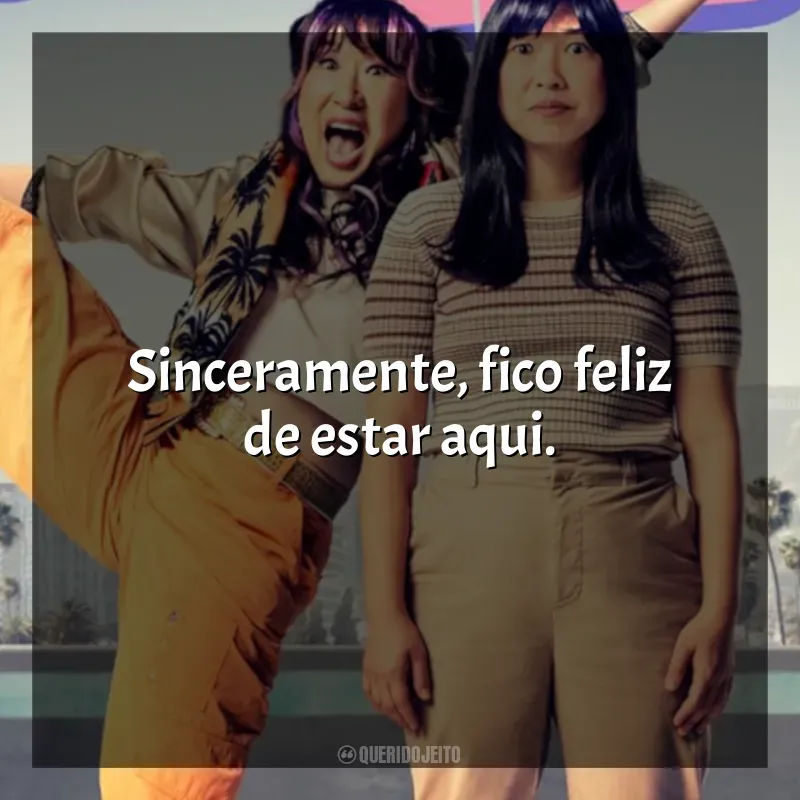 Frases do filme Quiz Lady: Sinceramente, fico feliz de estar aqui.