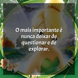 O mais importante é nunca deixar de questionar e de explorar. Tinker Bell (Filme)