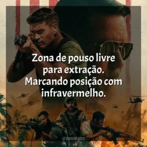 Zona de pouso livre para extração. Marcando posição com infravermelho. Zona de Risco (Filme)