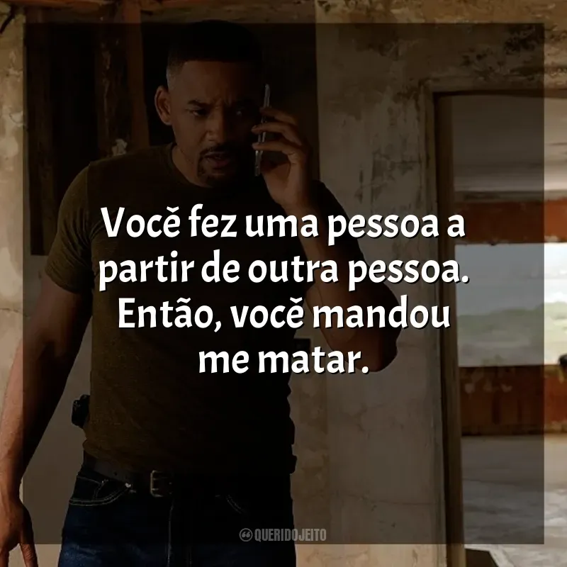 Frases de efeito do filme Projeto Gemini: Você fez uma pessoa a partir de outra pessoa. Então, você mandou me matar.