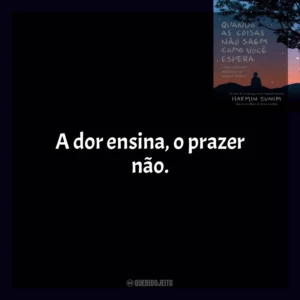 A dor ensina, o prazer não. Quando As Coisas Não Saem Como Você Espera (Livro)