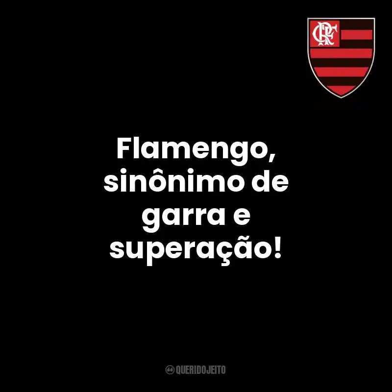 Clube de Regatas do Flamengo frases do time: Flamengo, sinônimo de garra e superação!