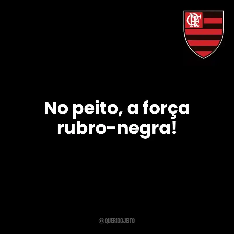 Frases do Clube de Regatas do Flamengo: No peito, a força rubro-negra!
