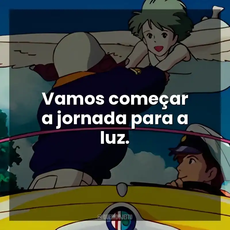 Frase final do filme On Your Mark: Vamos começar a jornada para a luz.