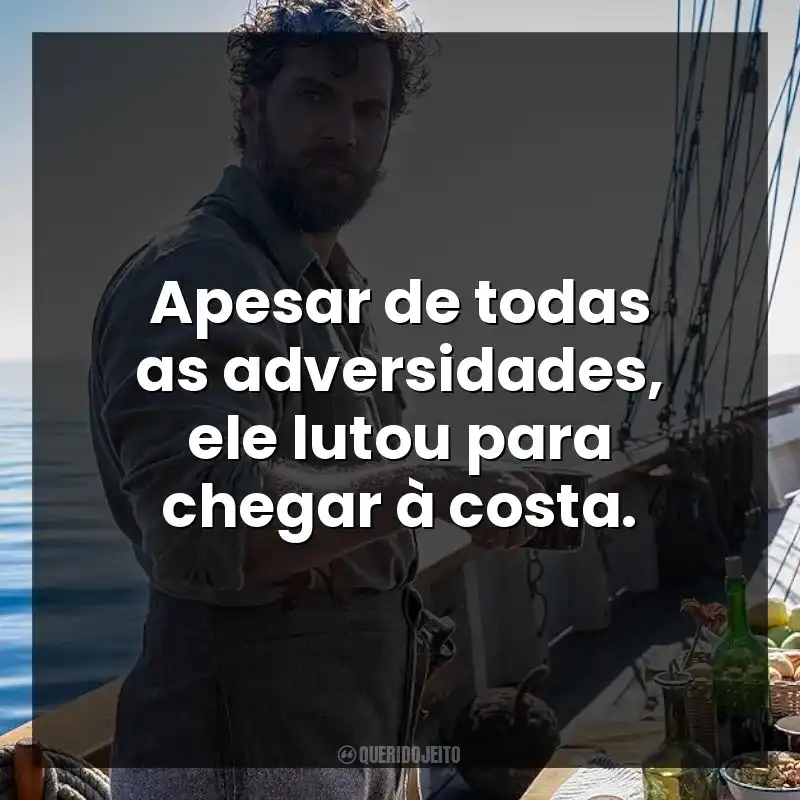Apesar de todas as adversidades, ele lutou para chegar à costa. The Ministry of Ungentlemanly Warfare (Filme)