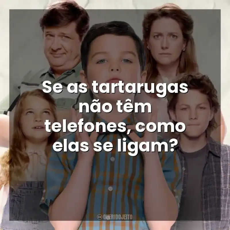 Se as tartarugas não têm telefones, como elas se ligam? Young Sheldon (Série)