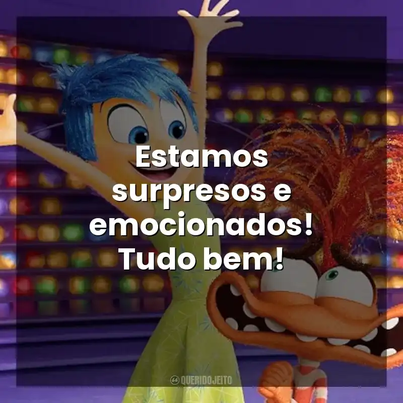 Estamos surpresos e emocionados! Tudo bem! Divertida Mente 2 (Filme)