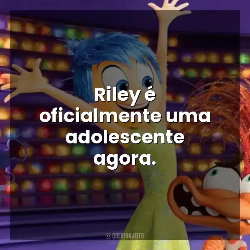 Riley é oficialmente uma adolescente agora. Divertida Mente 2 (Filme)