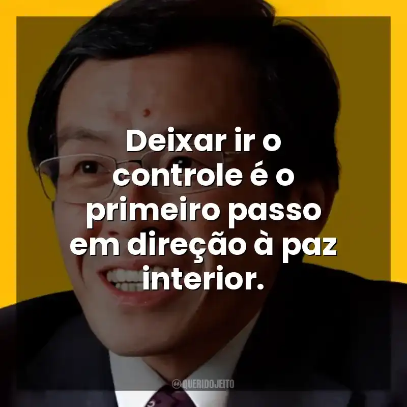 Deixar ir o controle é o primeiro passo em direção à paz interior. Ichiro Kishimi