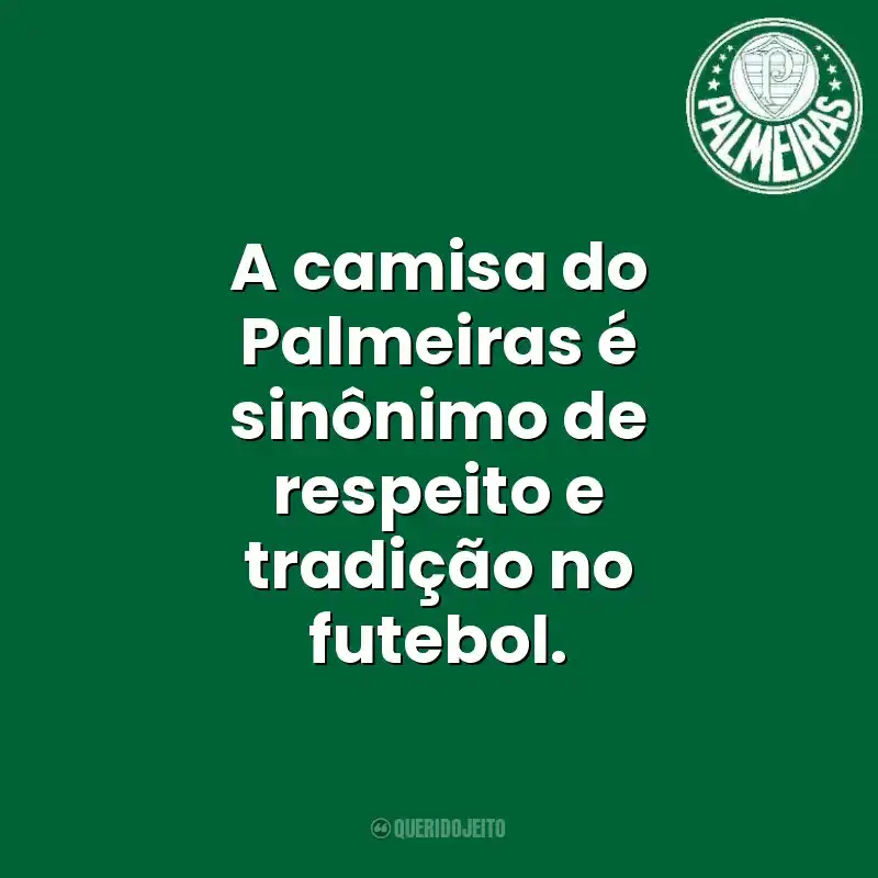 A camisa do Palmeiras é sinônimo de respeito e tradição no futebol. Palmeiras