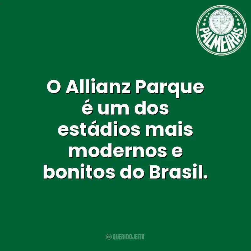O Allianz Parque é um dos estádios mais modernos e bonitos do Brasil. Palmeiras