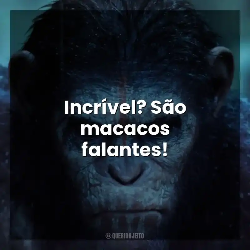 Incrível? São macacos falantes! Planeta dos Macacos: O Confronto (Filme)