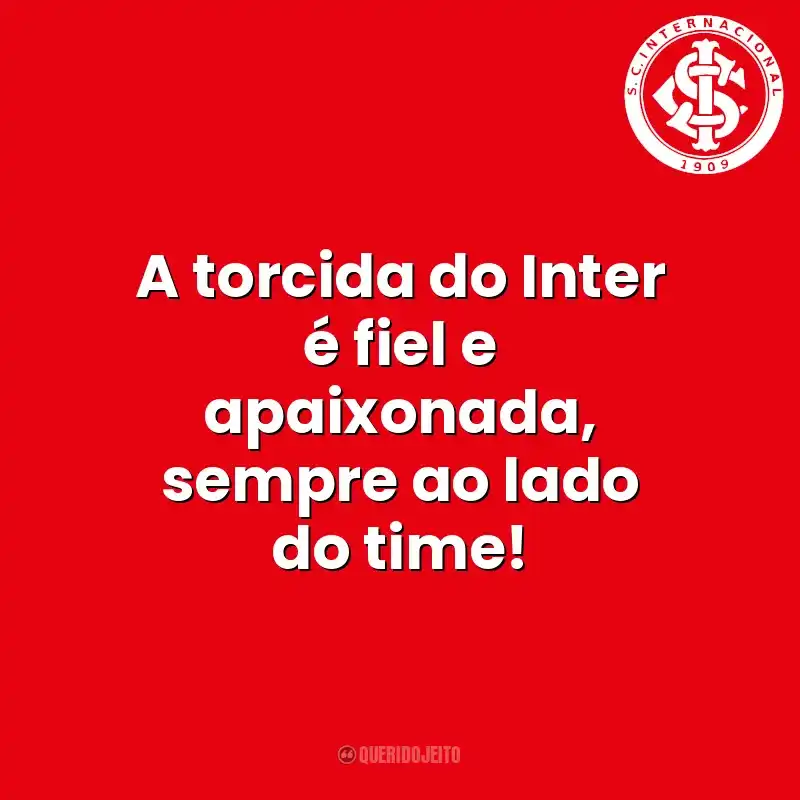A torcida do Inter é fiel e apaixonada, sempre ao lado do time! Sport Club Internacional