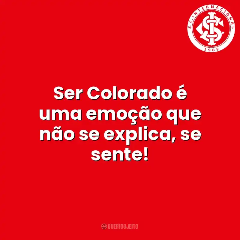 Ser Colorado é uma emoção que não se explica, se sente! Sport Club Internacional