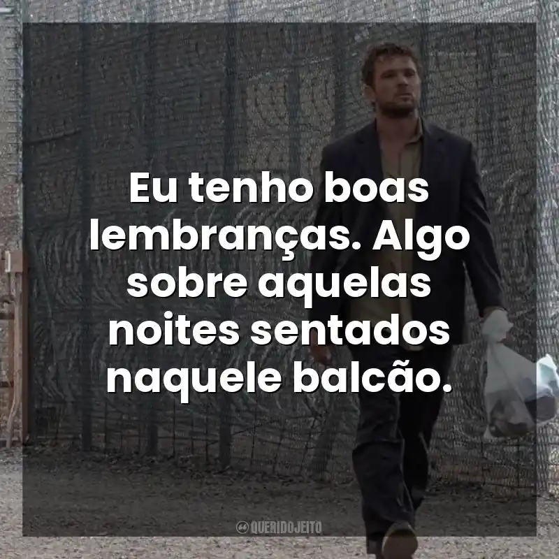 Eu tenho boas lembranças. Algo sobre aquelas noites sentados naquele balcão. The Locksmith (Filme)