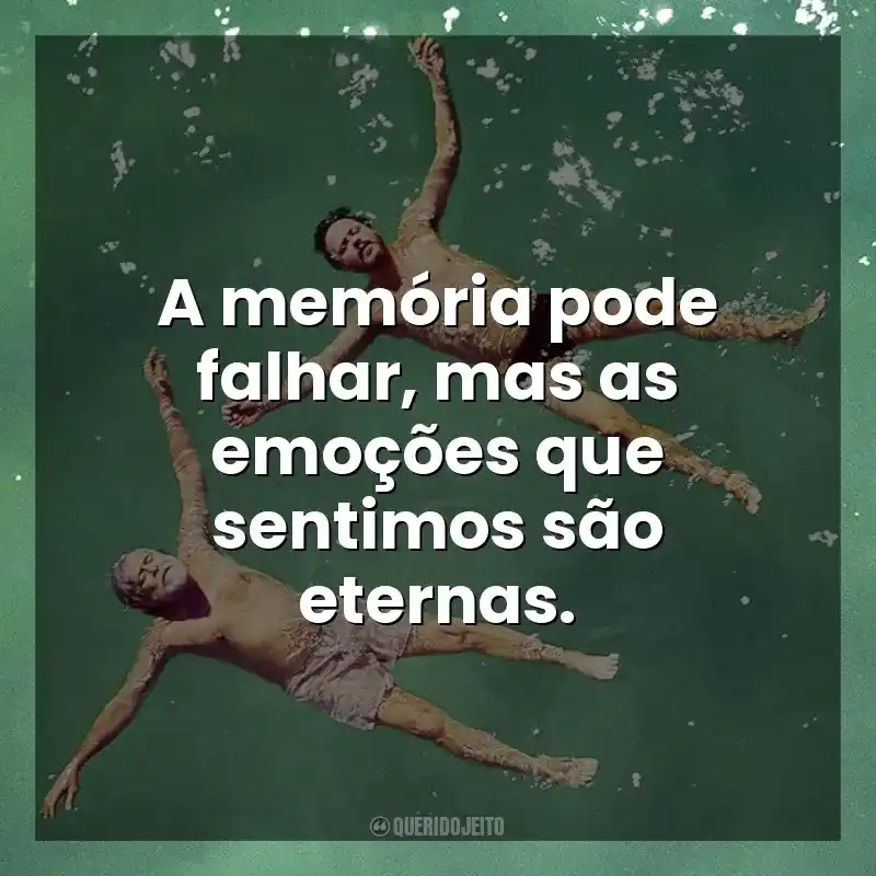 A memória pode falhar, mas as emoções que sentimos são eternas. Antes Que Eu Me Esqueça (Filme)