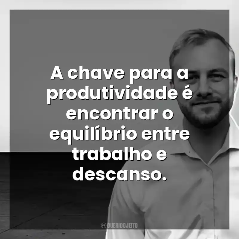 A chave para a produtividade é encontrar o equilíbrio entre trabalho e descanso. Chris Bailey