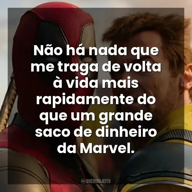 Não há nada que me traga de volta à vida mais rapidamente do que um grande saco de dinheiro da Marvel. Deadpool e Wolverine (Filme)