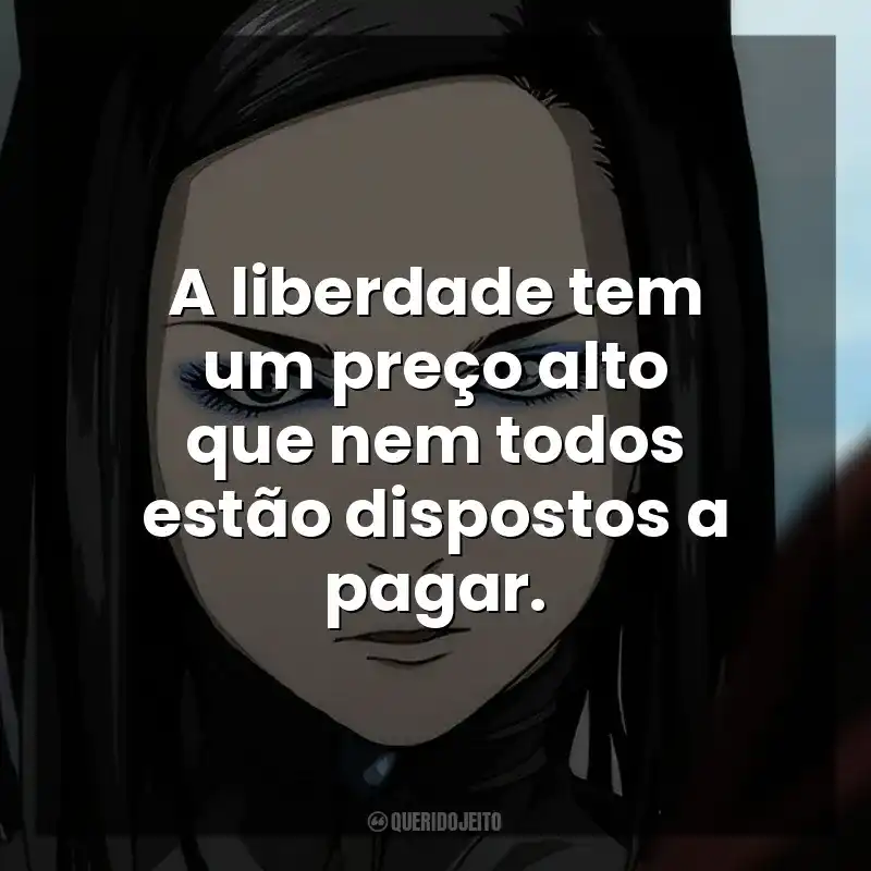 A liberdade tem um preço alto que nem todos estão dispostos a pagar. Ergo Proxy (Série)