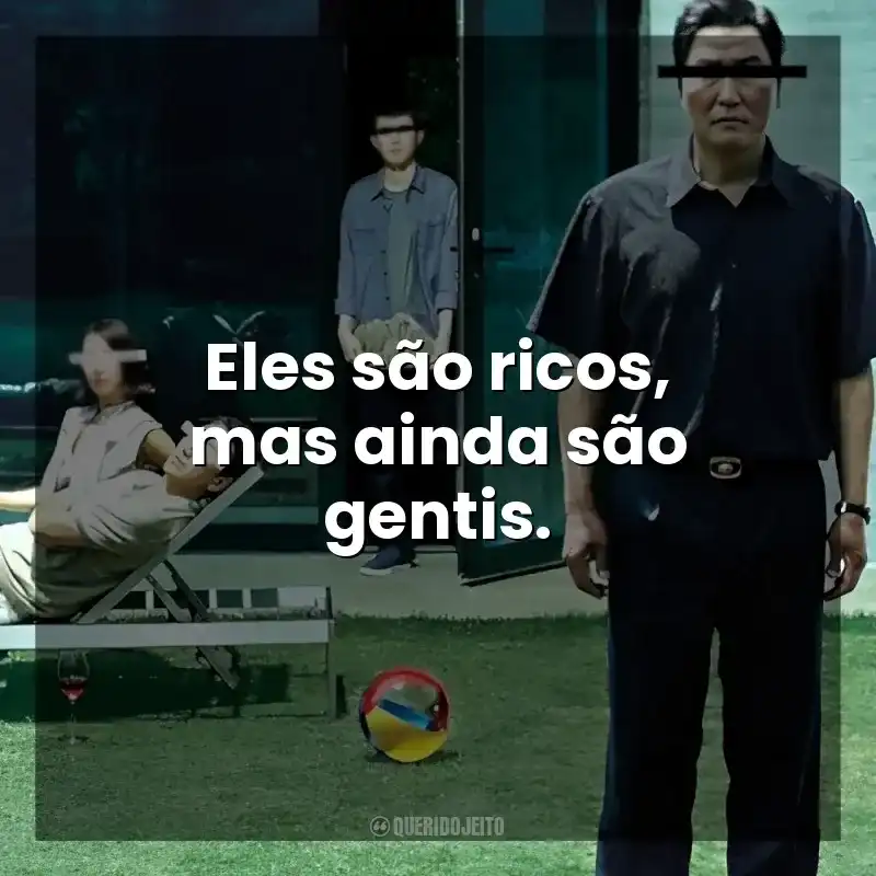 Eles são ricos, mas ainda são gentis. Parasita (Filme)