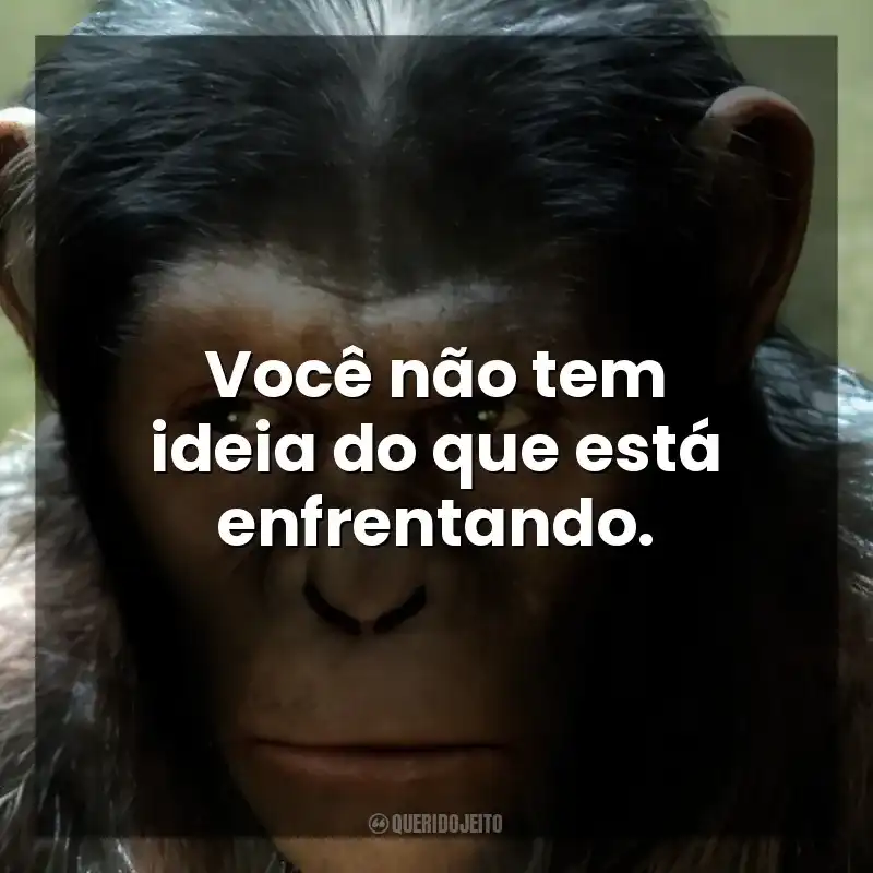 Você não tem ideia do que está enfrentando. Planeta dos Macacos: A Origem (Filme)