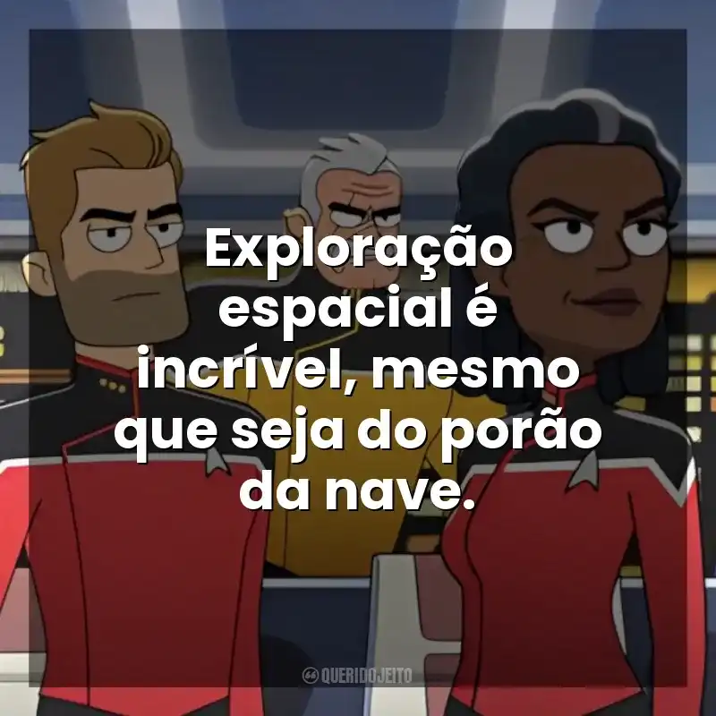 Exploração espacial é incrível, mesmo que seja do porão da nave. Star Trek: Lower Decks (Série)