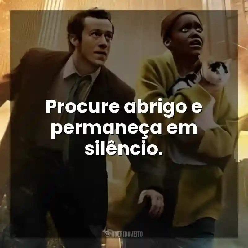 Procure abrigo e permaneça em silêncio. Um Lugar Silencioso: Dia Um (Filme)