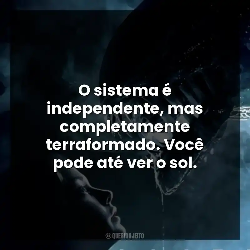 O sistema é independente, mas completamente terraformado. Você pode até ver o sol.