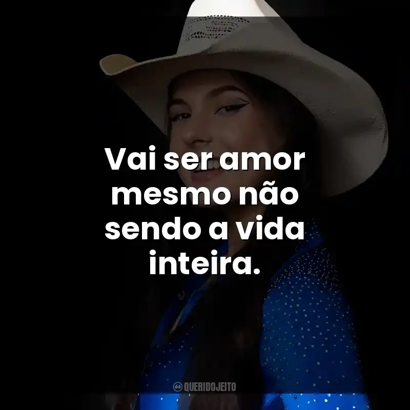 Vai ser amor mesmo não sendo a vida inteira. Ana Castela