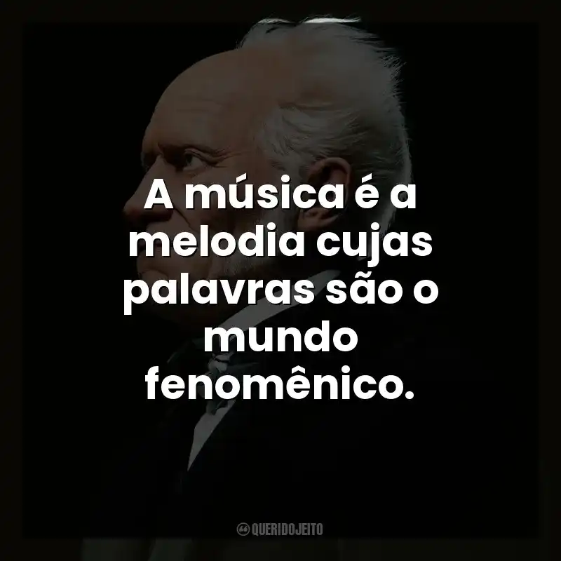 A música é a melodia cujas palavras são o mundo fenomênico.