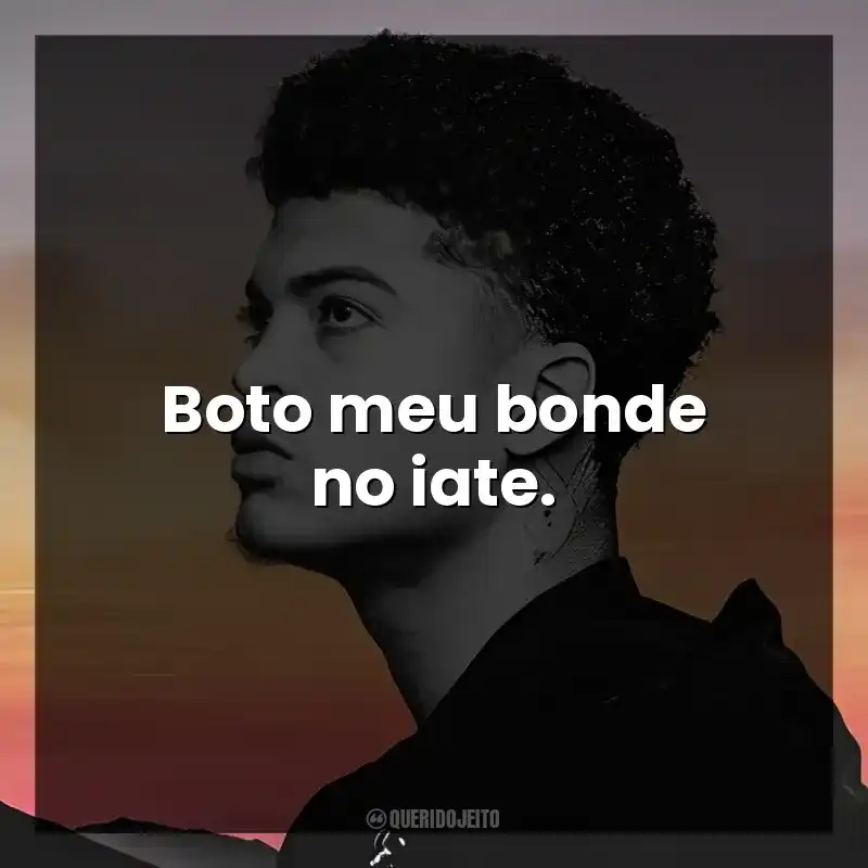 Boto meu bonde no iate.