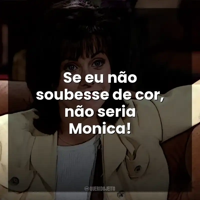 Se eu não soubesse de cor, não seria Monica! Monica Geller
