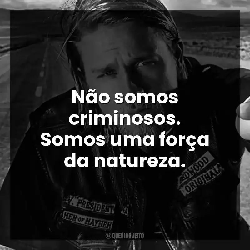 Não somos criminosos. Somos uma força da natureza.