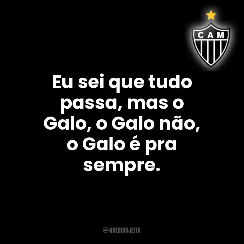 Eu sei que tudo passa, mas o Galo, o Galo não, o Galo é pra sempre.
