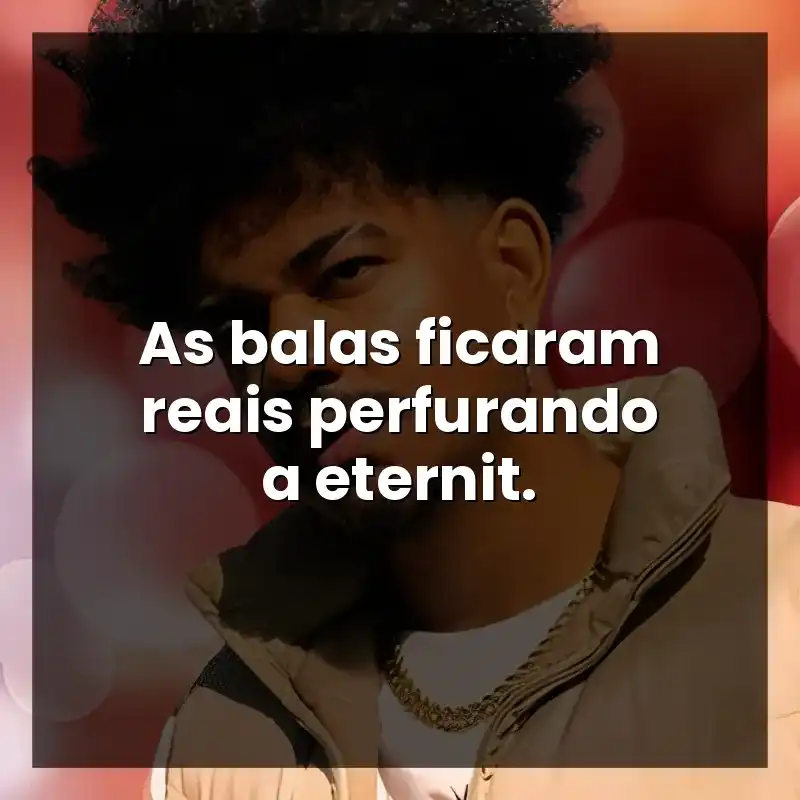 As balas ficaram reais perfurando a eternit. – Cesar MC