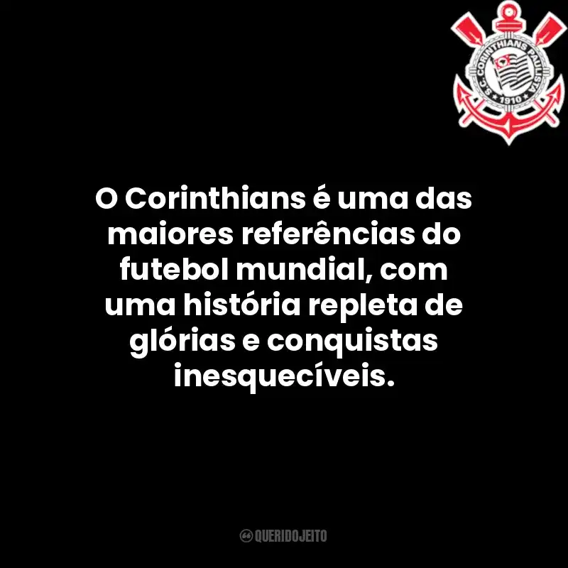 O Corinthians é uma das maiores referências do futebol mundial, com uma história repleta de glórias e conquistas inesquecíveis.