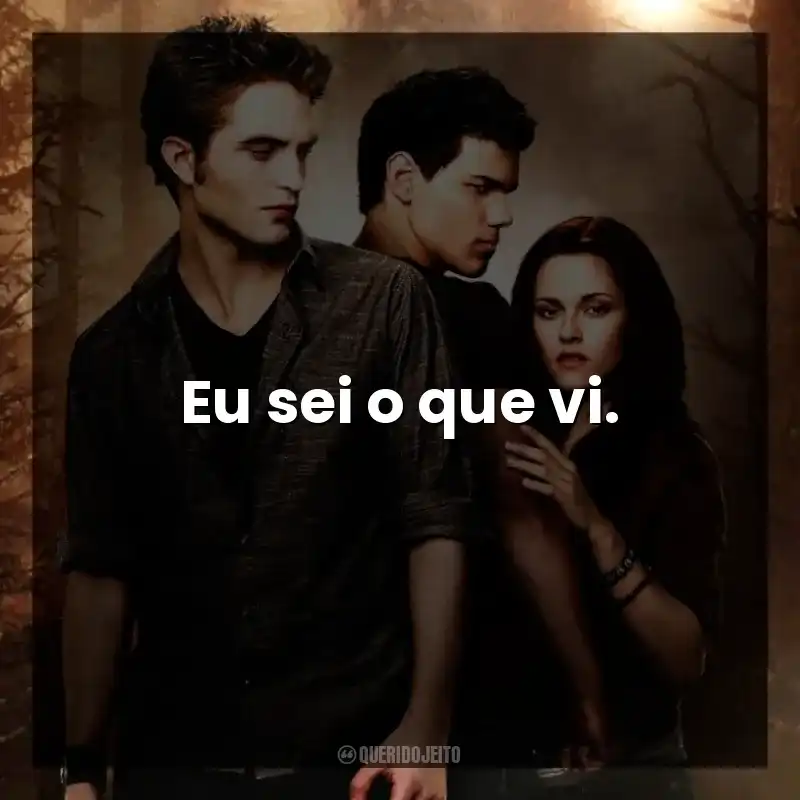 Eu sei o que vi.