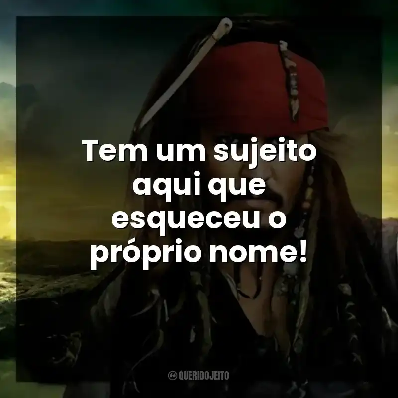 Tem um sujeito aqui que esqueceu o próprio nome!