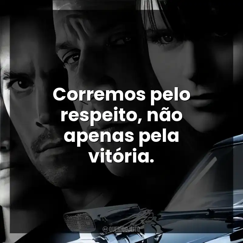 Corremos pelo respeito, não apenas pela vitória.