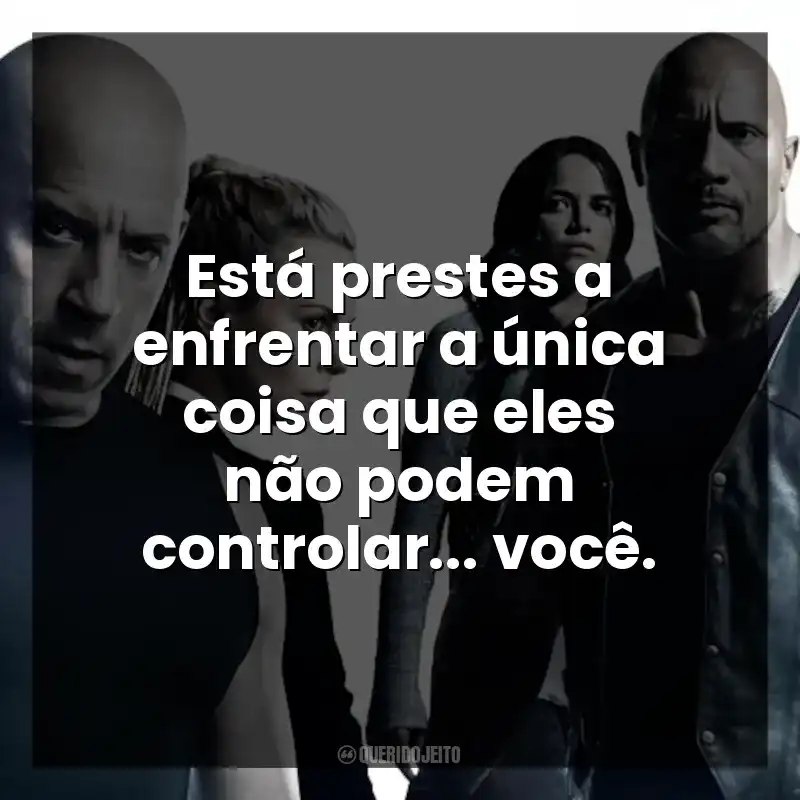 Está prestes a enfrentar a única coisa que eles não podem controlar… você.