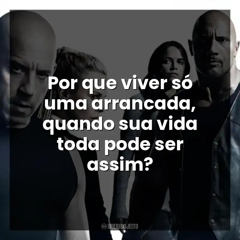 Por que viver só uma arrancada, quando sua vida toda pode ser assim?