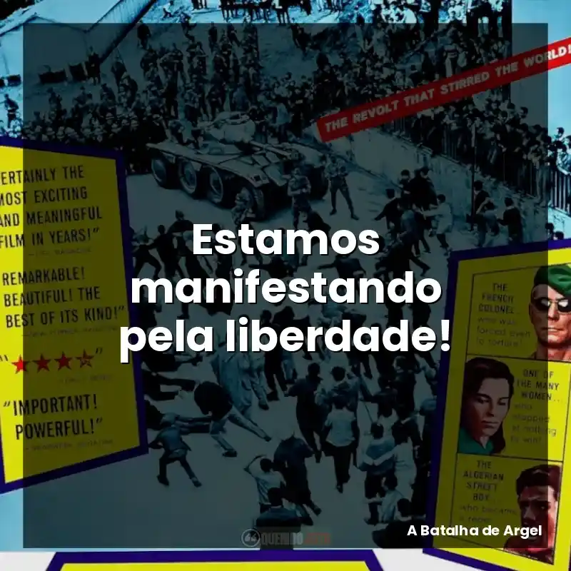 Estamos manifestando pela liberdade!
