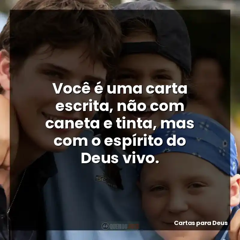 Você é uma carta escrita, não com caneta e tinta, mas com o espírito do Deus vivo.