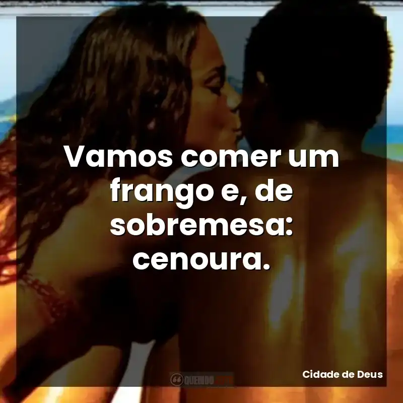 Vamos comer um frango e, de sobremesa: cenoura.