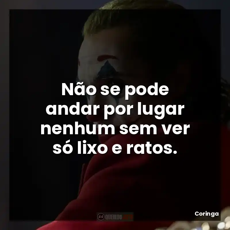 Não se pode andar por lugar nenhum sem ver só lixo e ratos.