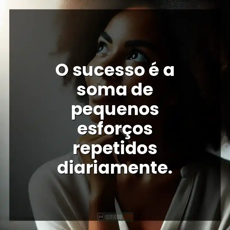O sucesso é a soma de pequenos esforços repetidos diariamente.