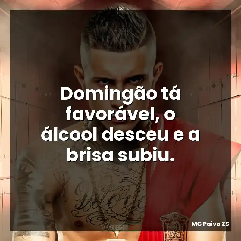 Domingão tá favorável, o álcool desceu e a brisa subiu.