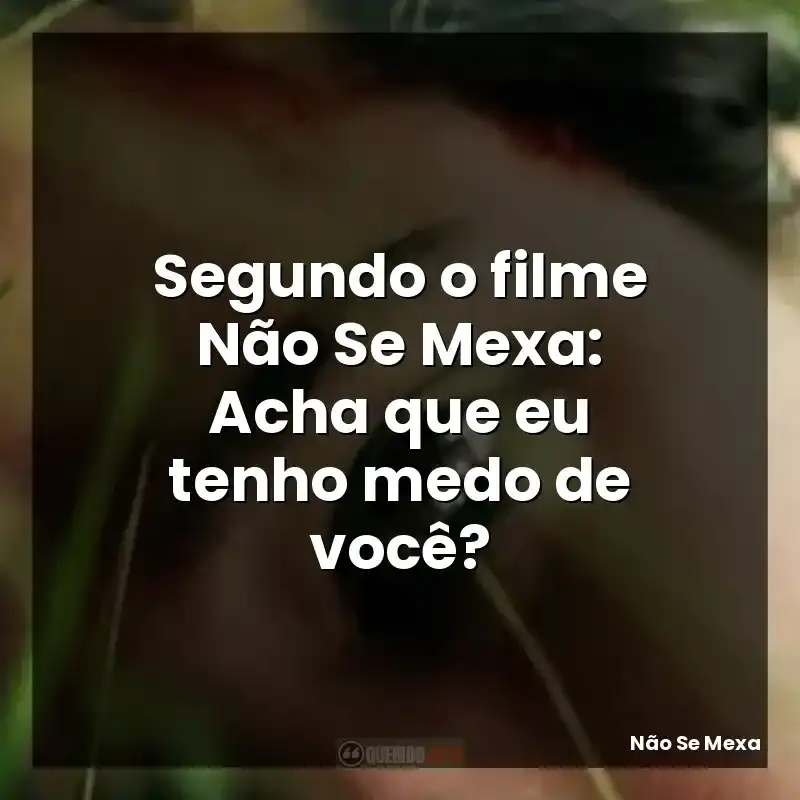 Frases de Não Se Mexa filme: Segundo o filme Não Se Mexa: Acha que eu tenho medo de você?